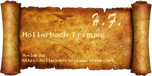 Hollerbach Frigyes névjegykártya